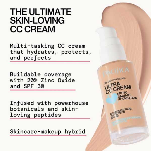 Pacifica Ultra CC Cream Radiant Foundation - Natural/Medium - 1 fl oz