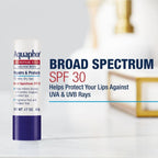 Aquaphor Lip Balm Repair Stick for Chapped Lips - SPF30 - 2pk/.34oz