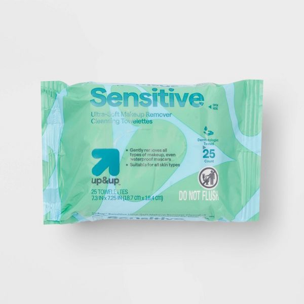 Sensitive Ultra-Soft Makeup Remover Cleansing Towelettes - Unscented - 50ct - up&up™