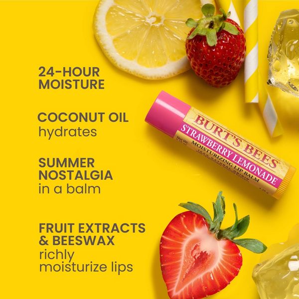 Burt's Bees Strawberry Lemonade Lip Balm - 0.15oz