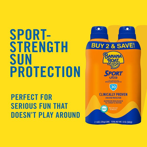 Banana Boat Ultra Sport Clear Sunscreen Spray - SPF 30 - 12oz/2pk