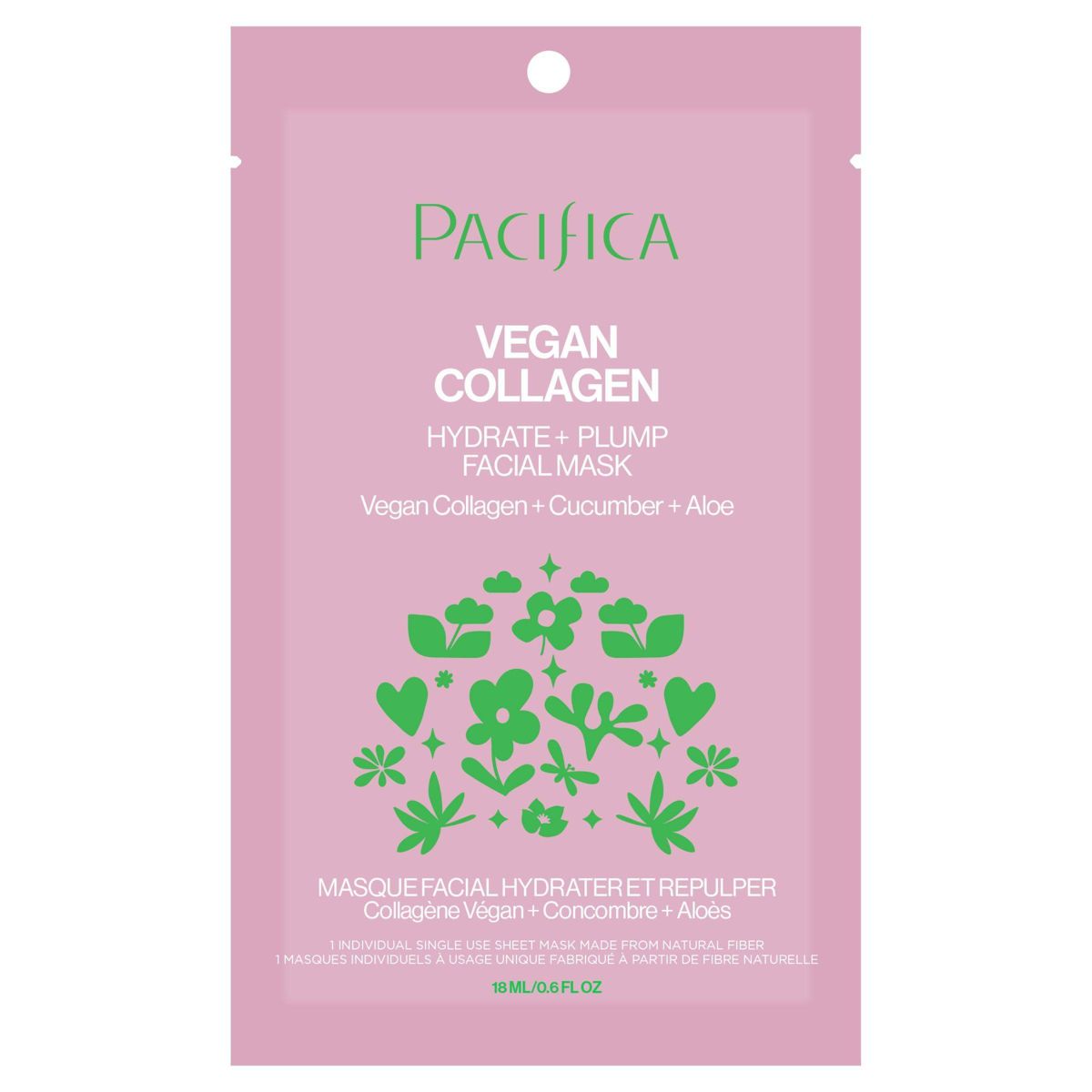Pacifica Vegan Collagen Hydrate and Plump Facial Mask - 0.67fl oz