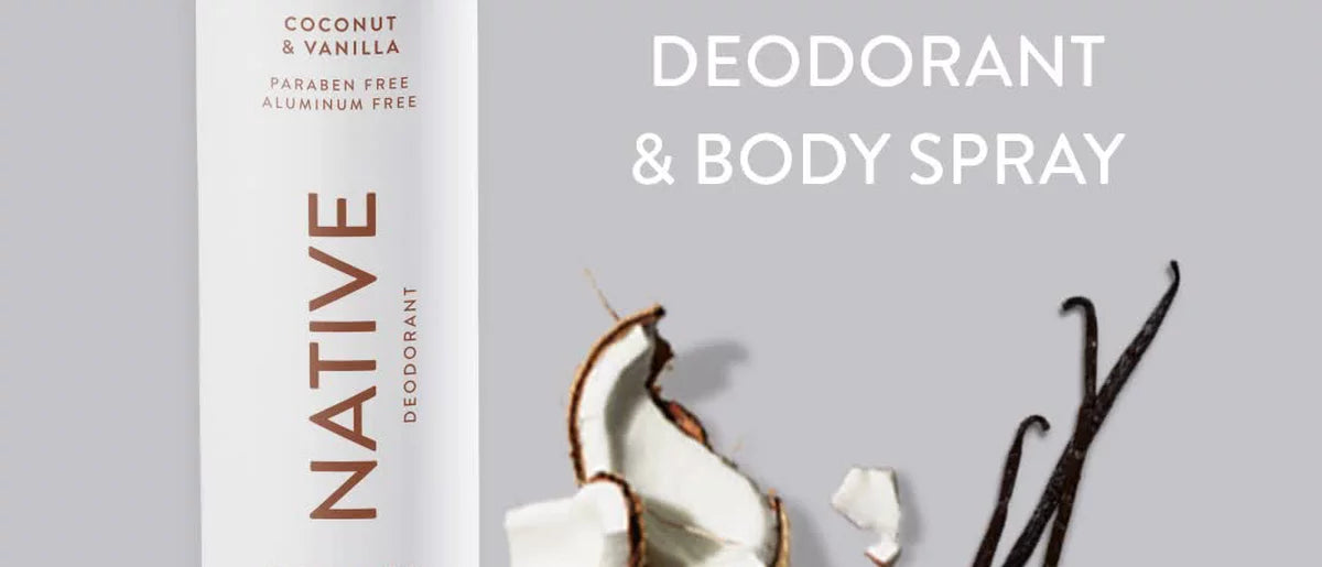 Native Spray Deodorant for Women & Men - Coconut & Vanilla - Aluminum-Free 3.5oz