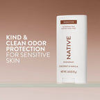 Native Sensitive Solid Deodorant for Women & Men - Coconut & Vanilla - Aluminum & Baking Soda Free - 2.65oz