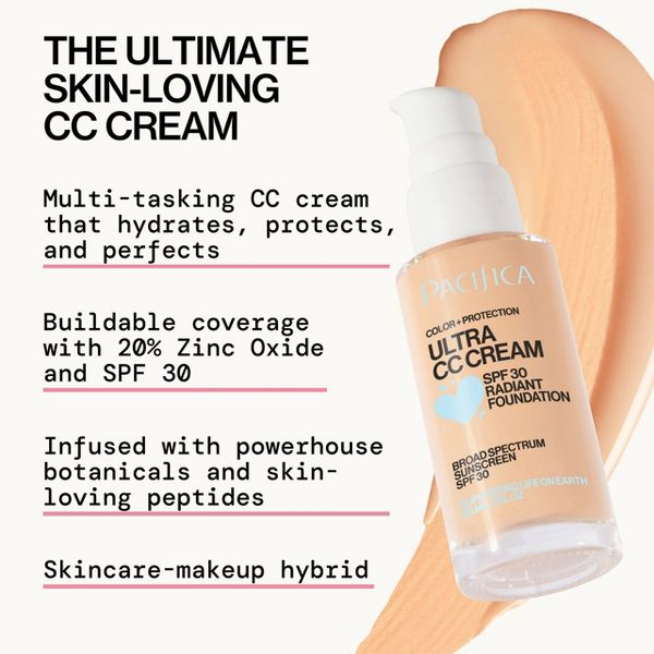 Pacifica Ultra CC Cream Radiant Foundation - Natural/Medium - 1 fl oz
