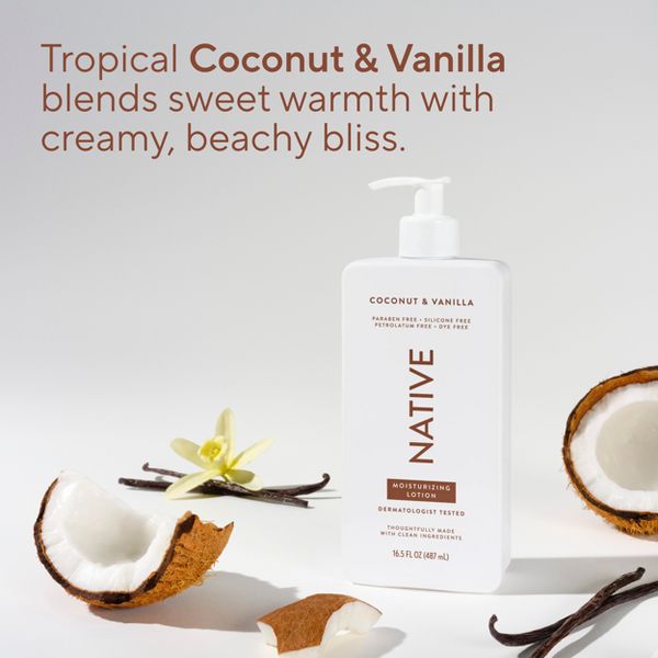 Native Body Lotion Pump - Coconut & Vanilla - 16.5 fl oz