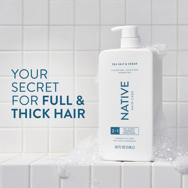 Native Sea Salt & Cedar Full & Thick 2-in-1 Shampoo & Conditioner for Men & Women - 16.5 fl oz