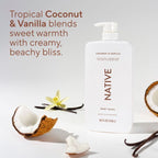 Native Sulfate Free Body Wash - Coconut & Vanilla - 18 fl oz