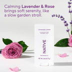 Native Solid Deodorant for Women & Men - Lavender & Rose - Aluminum-Free 2.65oz