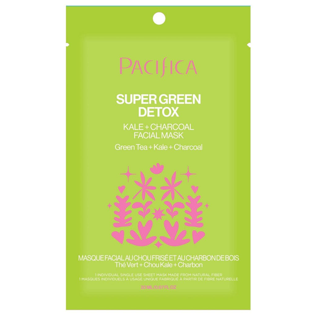 Pacifica Super Green Detox Kale and Charcoal Face Mask - 0.67 fl oz