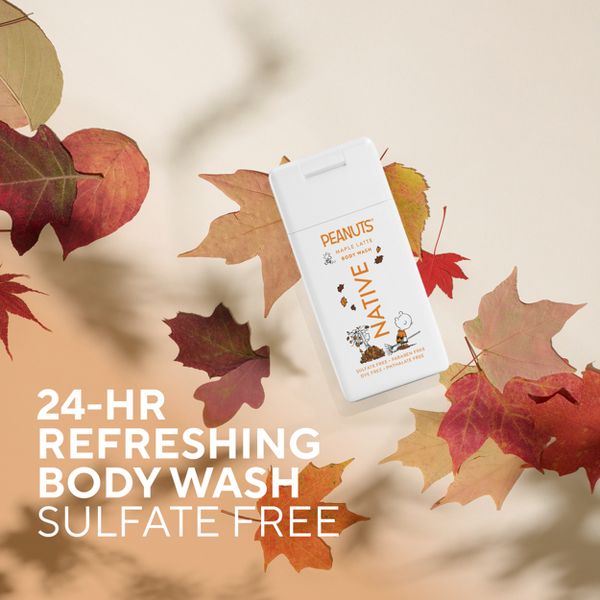 Native Fall Peanuts Collab Mini Body Wash - Maple Latte - 3 fl oz