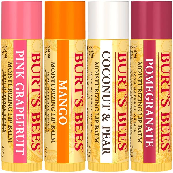 Burt's Bees 100% Natural Origin 24-Hour Moisturizing Lip Balm - Superfruit - 4pk