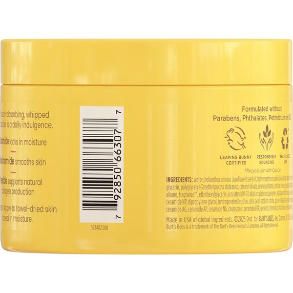 Burt's Bees Boosted Body Whipped Butter Ceramide Complex - 6.5oz