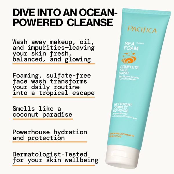 Pacifica Sea Foam Complete Face Wash - Coconut - 5 fl oz