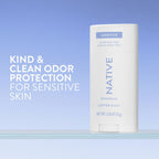 Native Sensitive Solid Deodorant for Women & Men - Cotton & Lily - Aluminum & Baking Soda Free - 2.65oz