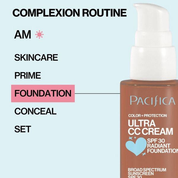 Pacifica Ultra CC Cream Radiant Foundation - Natural/Medium - 1 fl oz