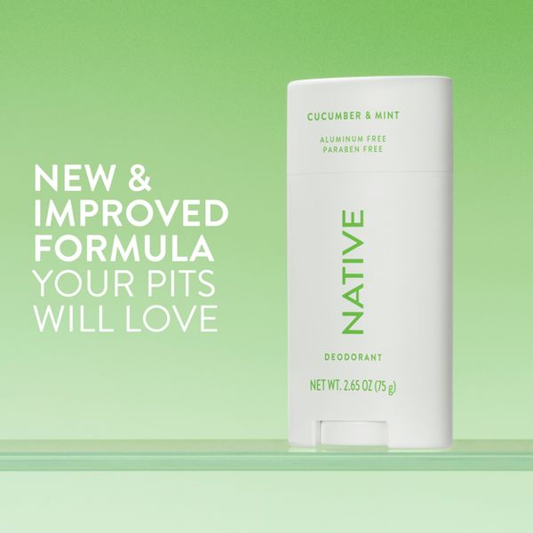 Native Solid Deodorant for Women & Men - Cucumber & Mint - Aluminum-Free 2.65oz