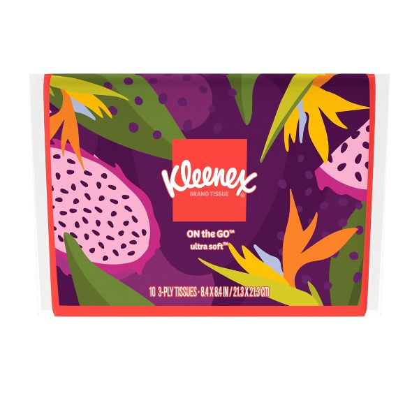 Kleenex On-the-Go 3-Ply Facial Tissue - 3pk/10ct
