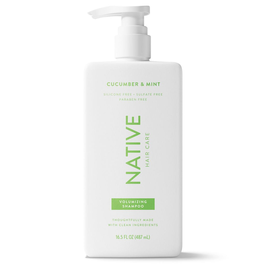 Native Vegan Cucumber & Mint Volume Shampoo, Clean, Sulfate, Paraben and Silicone Free - 16.5 fl oz