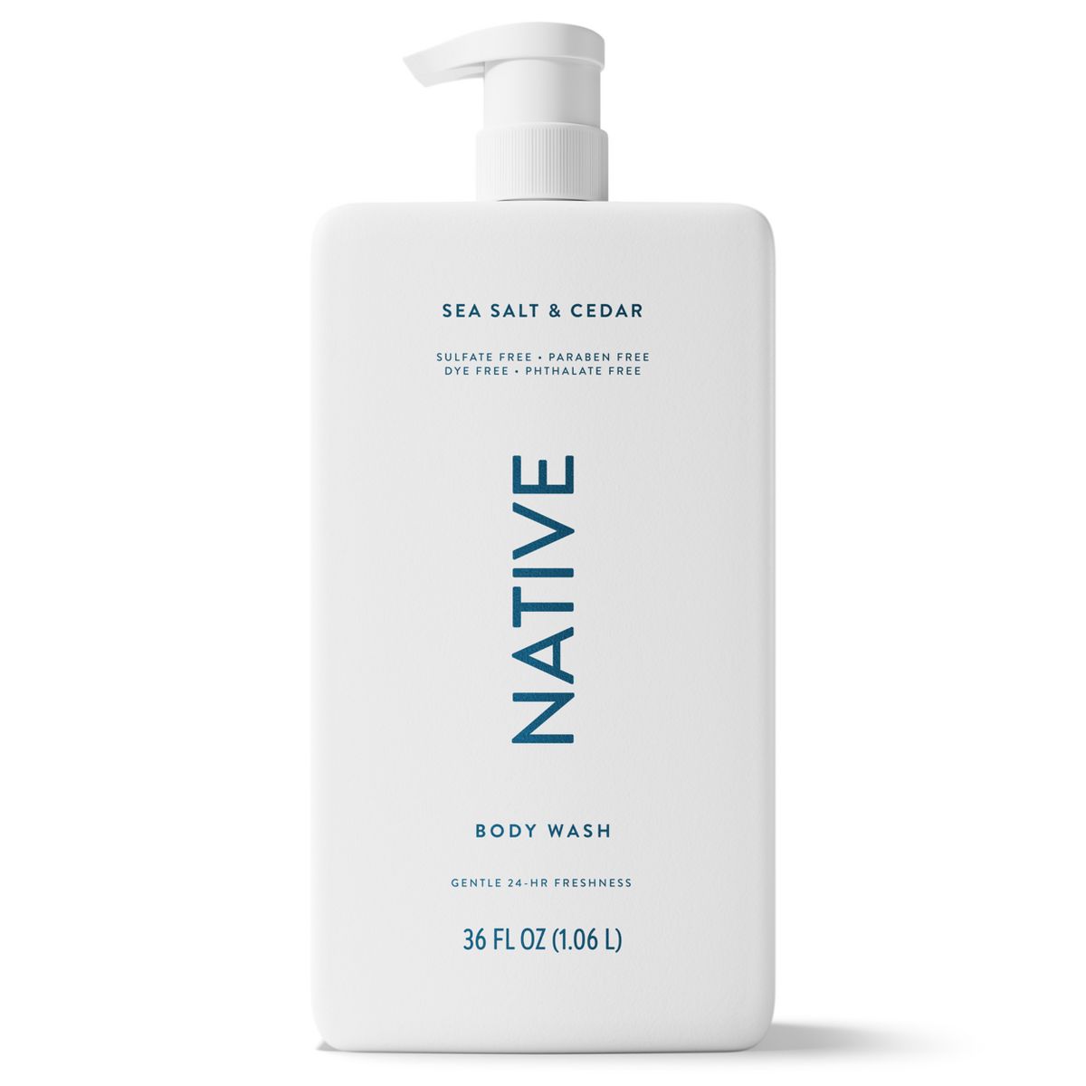 Native Body Wash for Men & Women - Sea Salt & Cedar - Sulfate Free - 18 fl oz