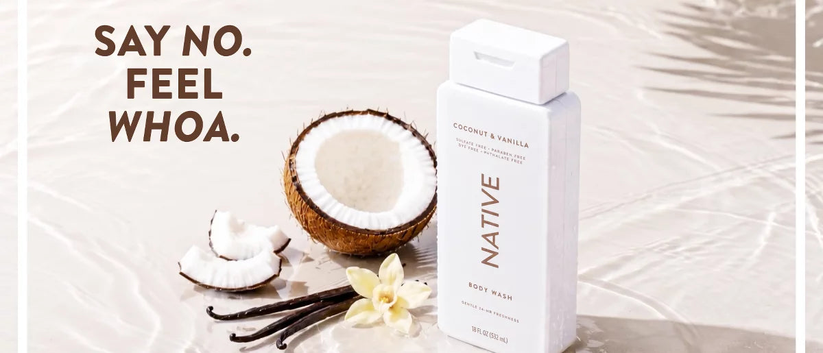 Native Sulfate Free Body Wash - Coconut & Vanilla - 18 fl oz
