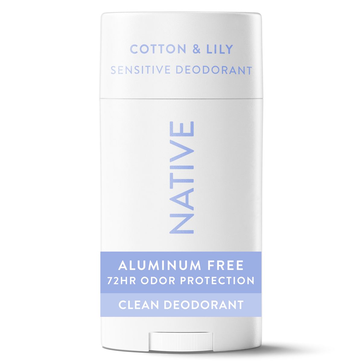 Native Sensitive Solid Deodorant for Women & Men - Cotton & Lily - Aluminum & Baking Soda Free - 2.65oz