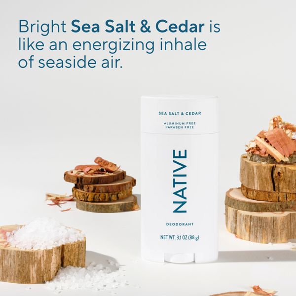 Native Men's Deodorant - Sea Salt & Cedar - 3.1oz