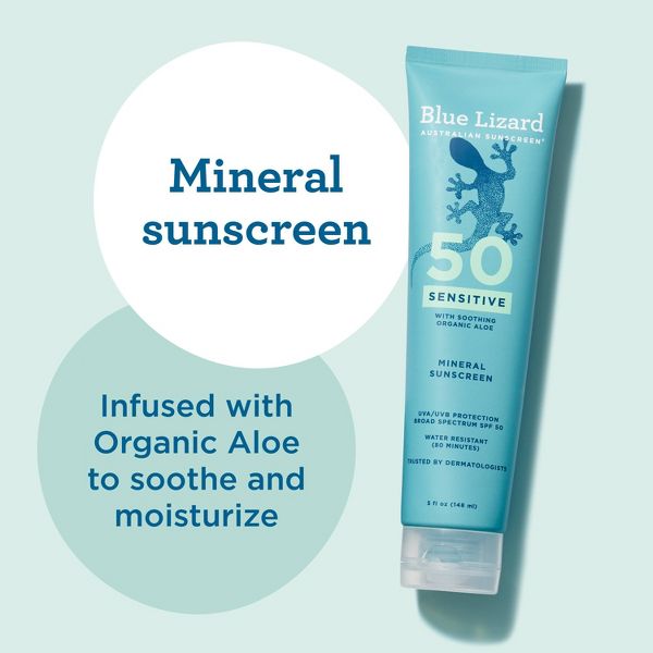 Blue Lizard Sensitive Mineral Sunscreen Lotion - SPF 50+ - 5 fl oz