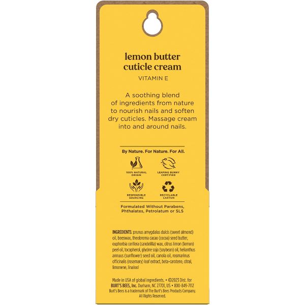 Burt's Bees Lemon Butter Cuticle Cream - 0.6oz