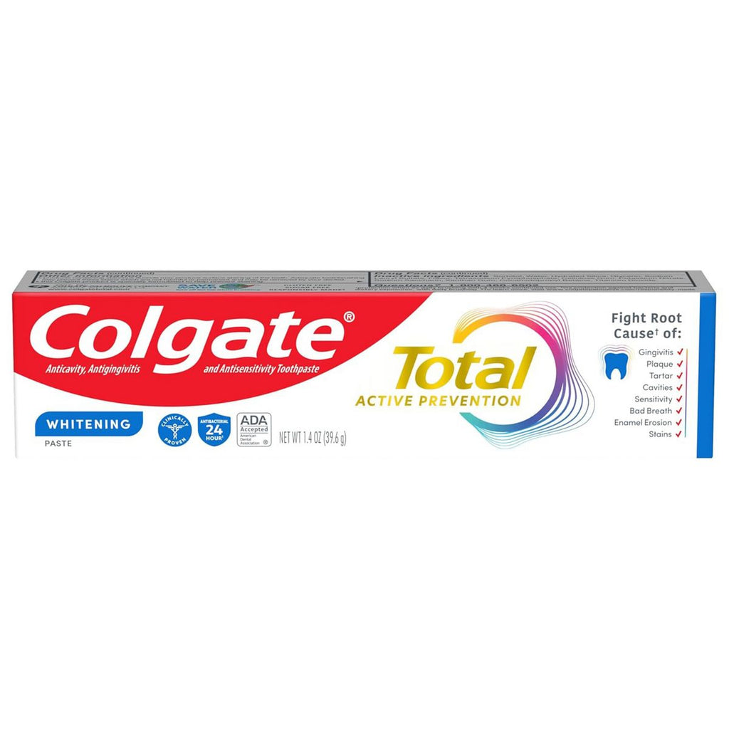 Colgate Total Travel Size Whitening Tarter Control Fluoride Toothpaste - 1.4oz
