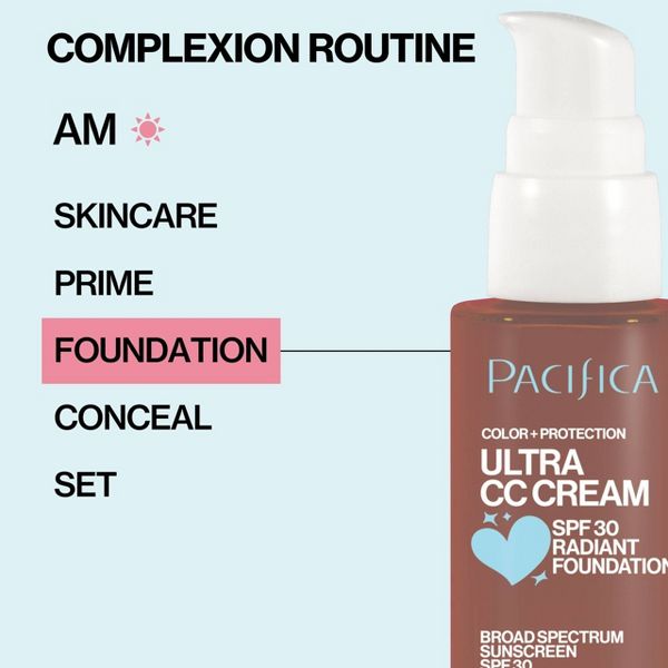Pacifica Ultra CC Cream Radiant Foundation - Natural/Medium - 1 fl oz