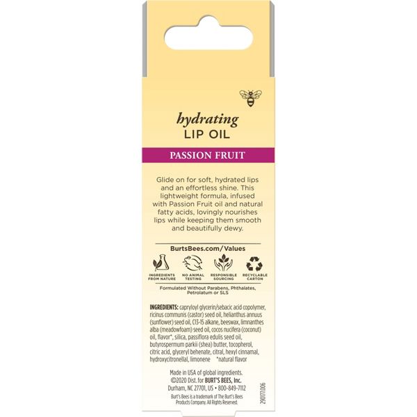 Burt's Bees Passionfruit Lip Oil - 0.27 fl oz