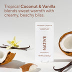 Native Men's & Women's Twin Pack Deodorants - Aluminum-Free - Coconut & Vanilla - 4.6oz/2ct