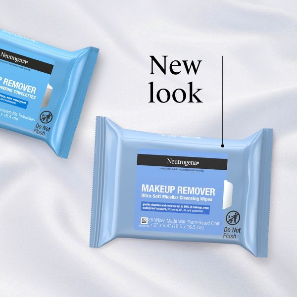 Neutrogena Makeup Remover Wipes - Ultra Soft Micellar Facial Cleansing - 25ct