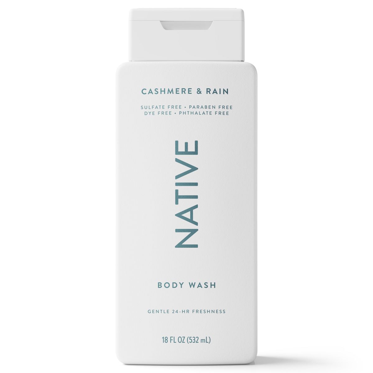 Native Body Wash for Women & Men - Cashmere & Rain - Sulfate Free - 18 fl oz