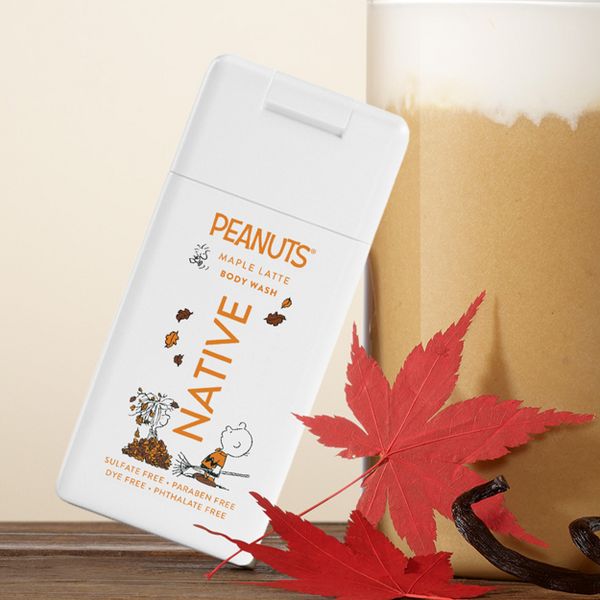 Native Fall Peanuts Collab Mini Body Wash - Maple Latte - 3 fl oz