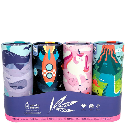 Bim Bam Boo Tubular 3-Ply Bamboo Ultra Soft Facial Tissue - 4pk/160ct