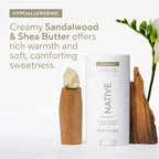 Native Sensitive Men's Deodorant - Sandalwood & Shea Butter - 3.1 oz
