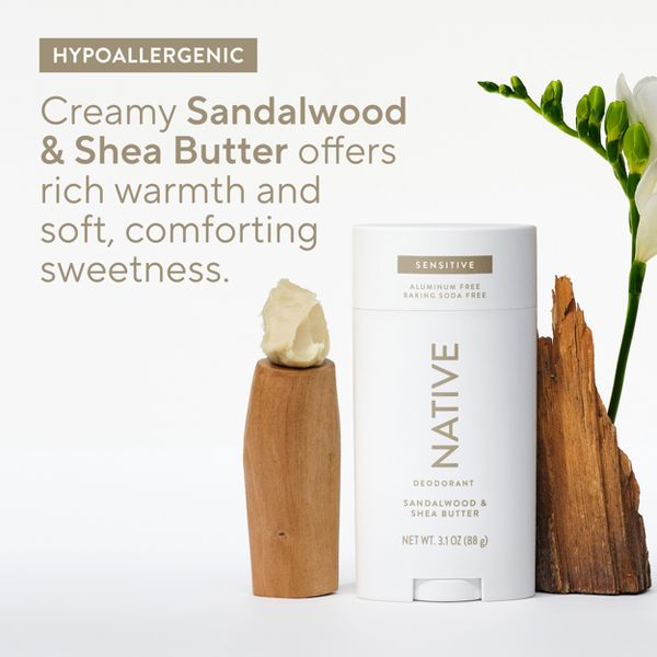 Native Sensitive Men's Deodorant - Sandalwood & Shea Butter - 3.1 oz