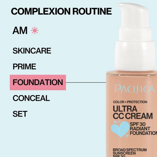 Pacifica Ultra CC Cream Radiant Foundation - Natural/Medium - 1 fl oz