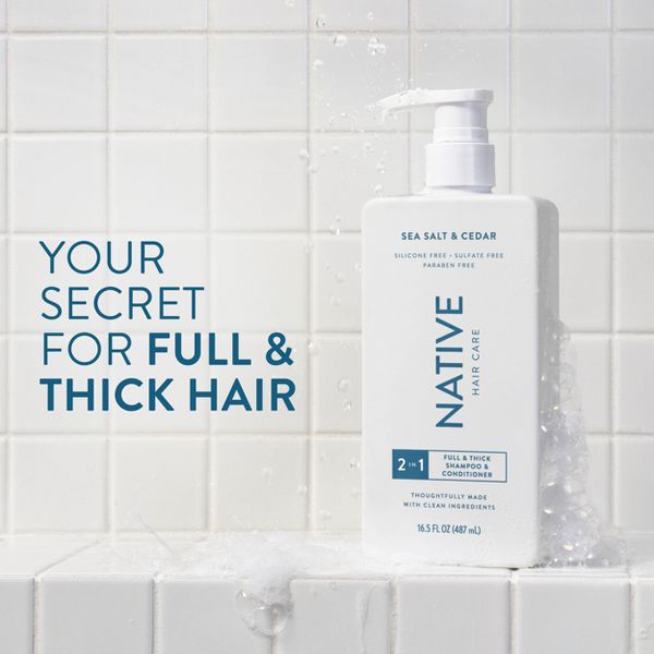Native Sea Salt & Cedar Full & Thick 2-in-1 Shampoo & Conditioner for Men & Women - 16.5 fl oz