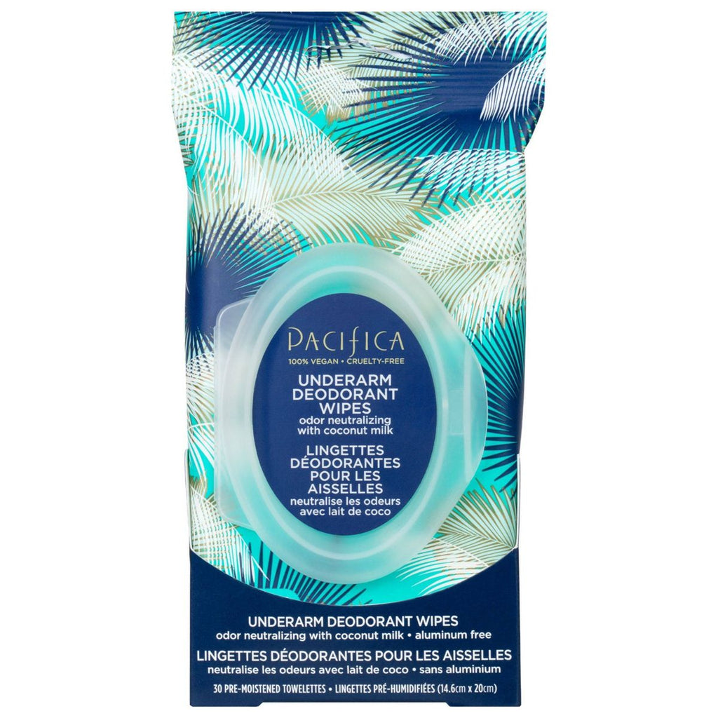 Pacifica Coconut milk & Essential Oils Underarm Deodorant Wipes - 30ct