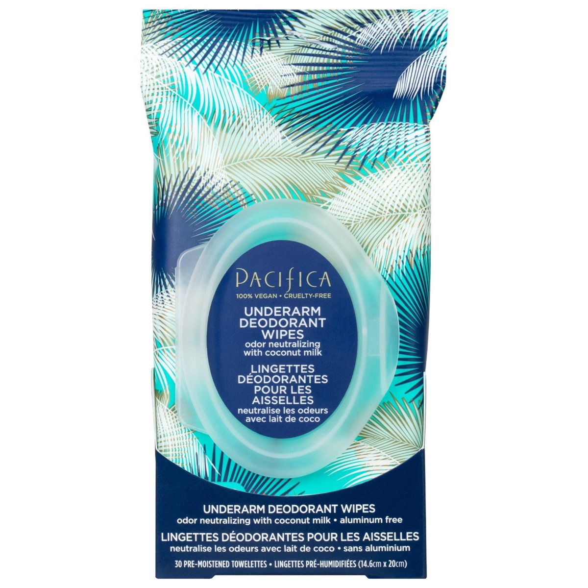Pacifica Coconut milk & Essential Oils Underarm Deodorant Wipes - 30ct