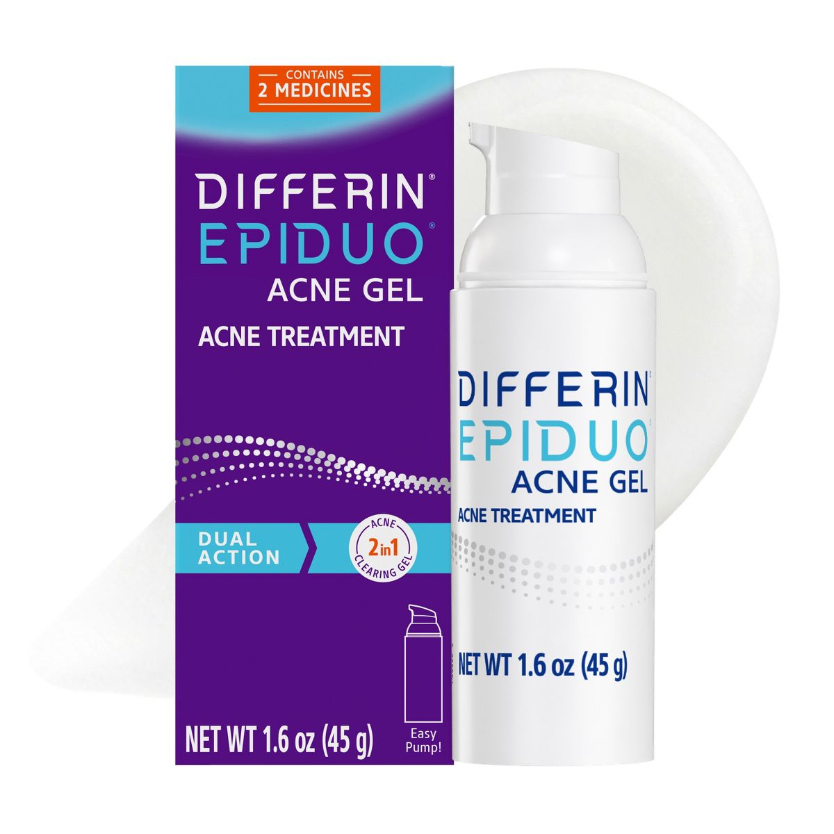 Differin Epiduo Acne Gel Adapalene & Benzoyl Peroxide Acne Treatment - 15g/0.5oz