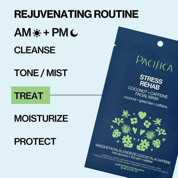 Pacifica Stress Rehab Coconut and Caffeine Face Mask - 0.67 fl oz