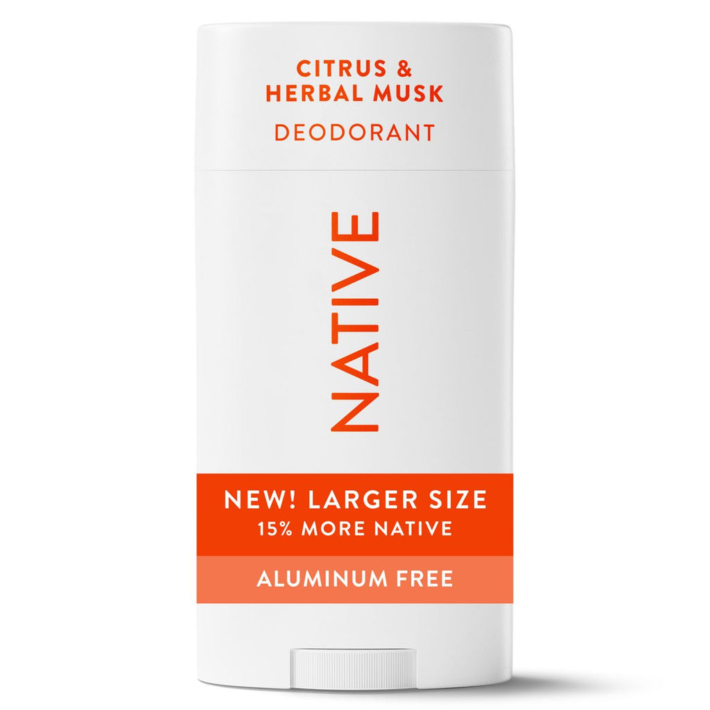 Native Men's Solid Deodorant - Citrus & Herbal Musk - 3.1 oz