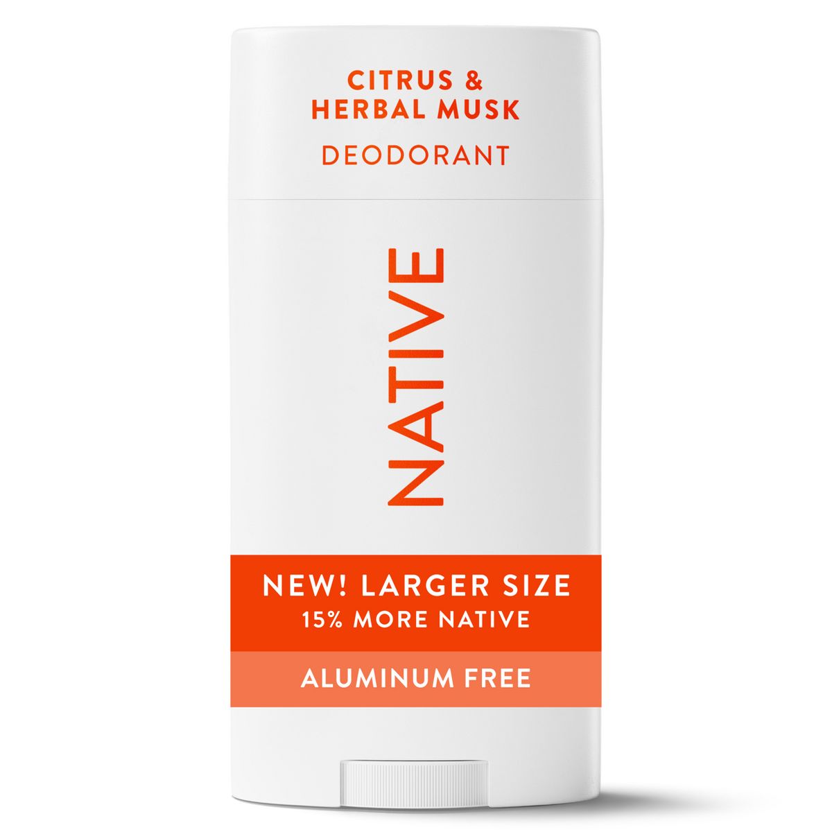 Native Men's Solid Deodorant - Citrus & Herbal Musk - 3.1 oz