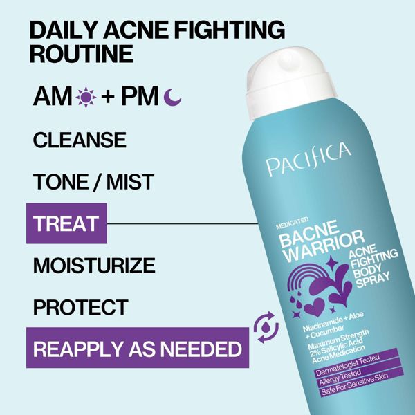 Pacifica Bacne Warrior Spray - 5.8 fl oz