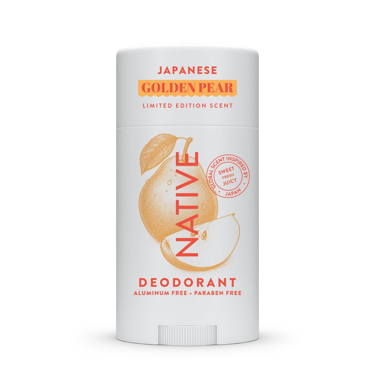 Native Limited Edition Global Flavors Aluminum-Free and Residue-Free Deodorant - Japanese Golden Pear - 2.65 fl oz
