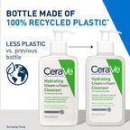 CeraVe Hydrating Cream-to-Foam Face Wash with Hyaluronic Acid for Normal to Dry Skin - 12 fl oz
